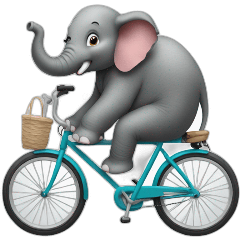 elephant riding a bicycle emoji