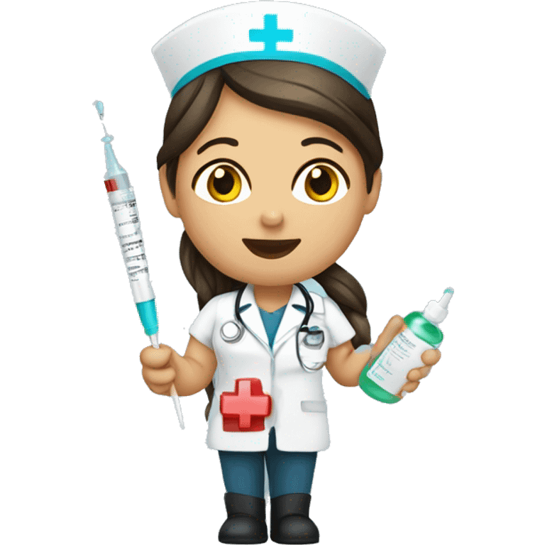 nurse with syringe emoji