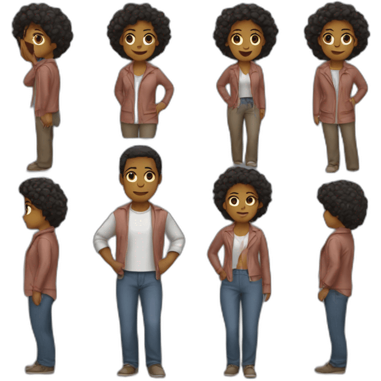 Journalist informal clothes mulato emoji