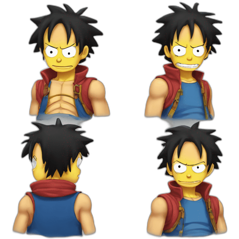 luffy simpson emoji