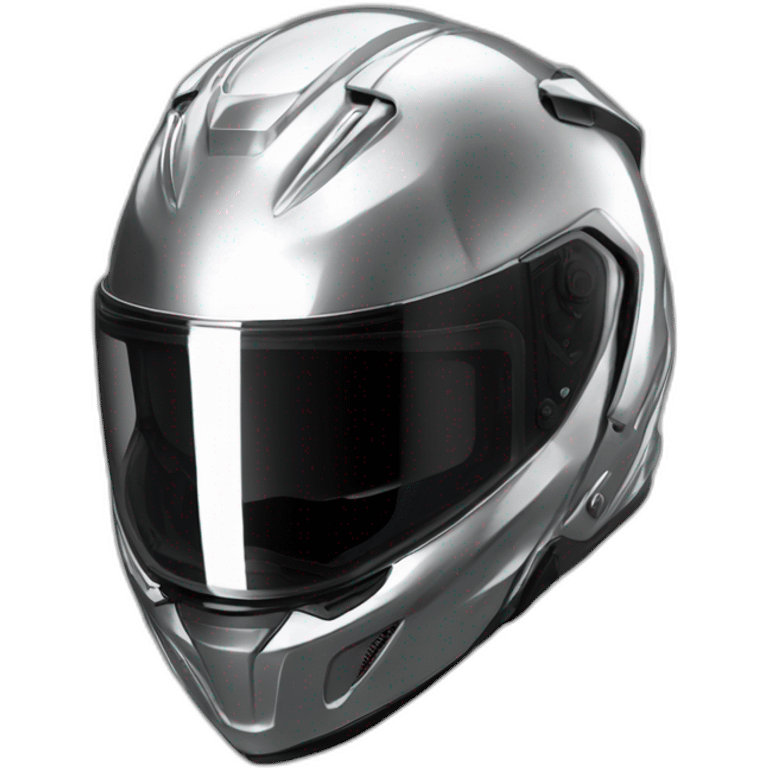 thunder chrome motorcyle helmet emoji