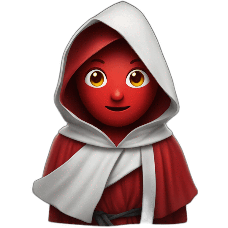 smiling red apple wearing a sith robe emoji