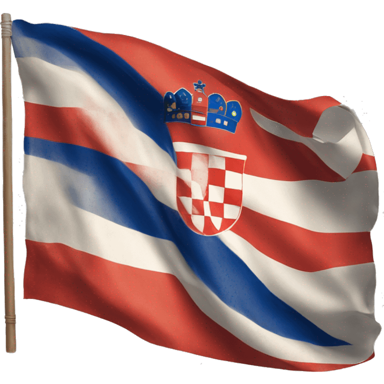 Croatian flag whit a cross emoji