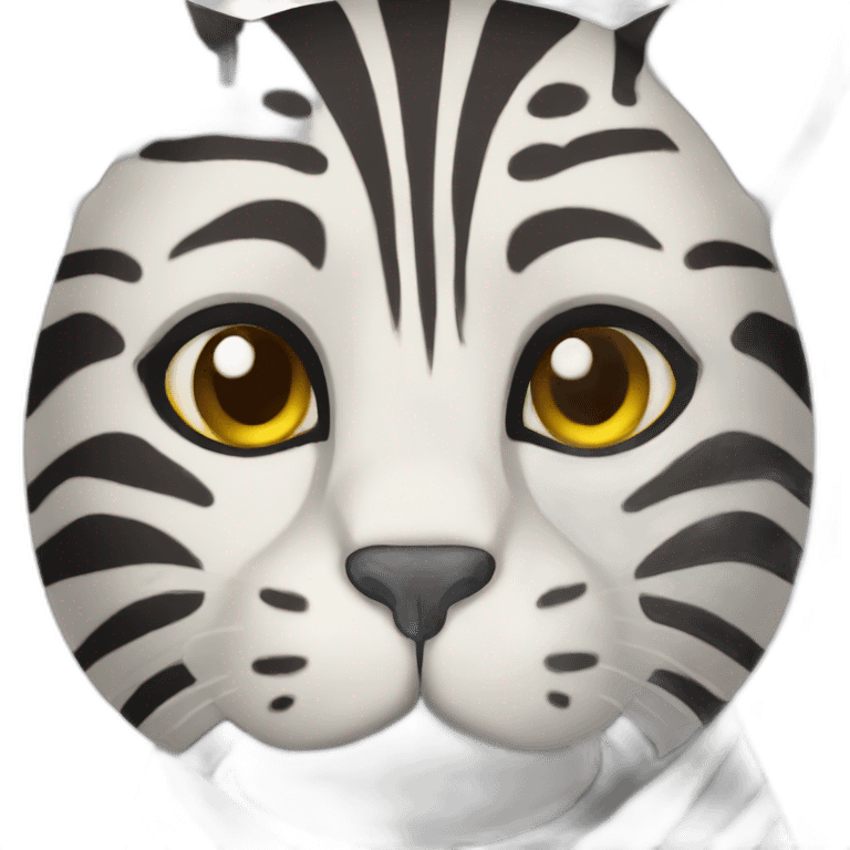 cat head zebra body emoji