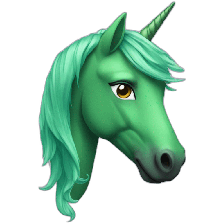 Licorne verte emoji