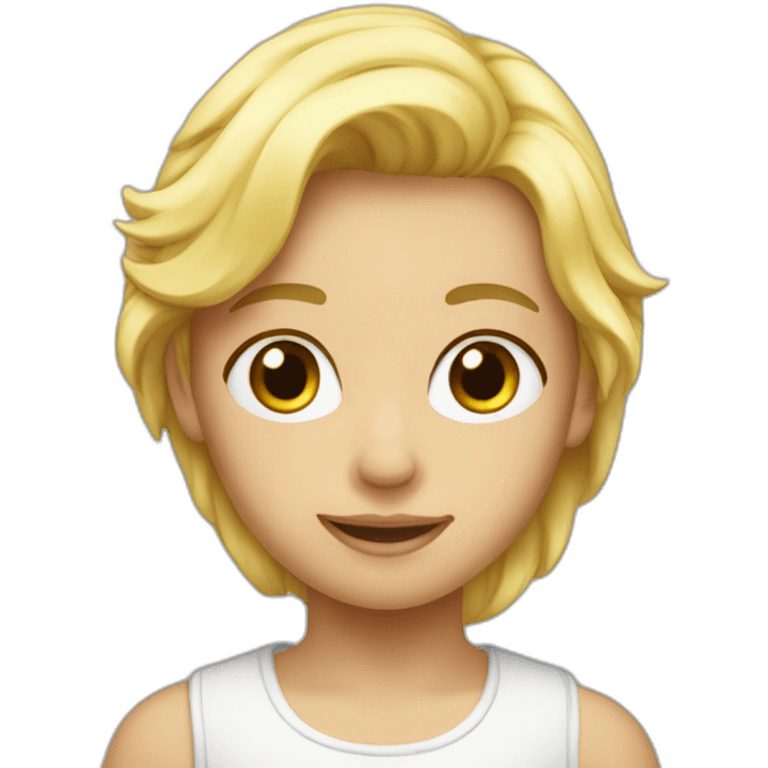 AMIS enfant blonde emoji