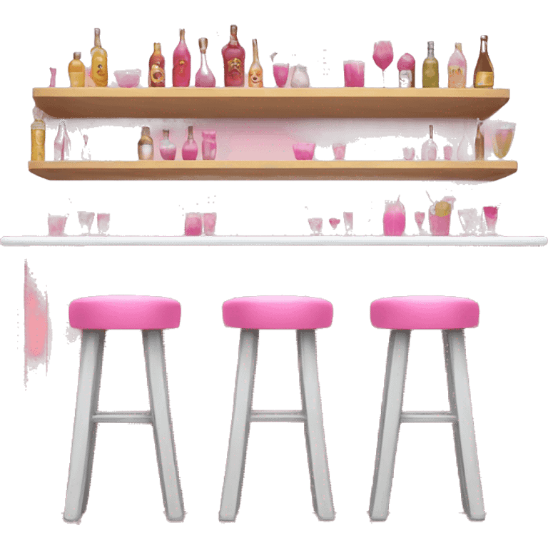 Pink mixing bar furniture emoji