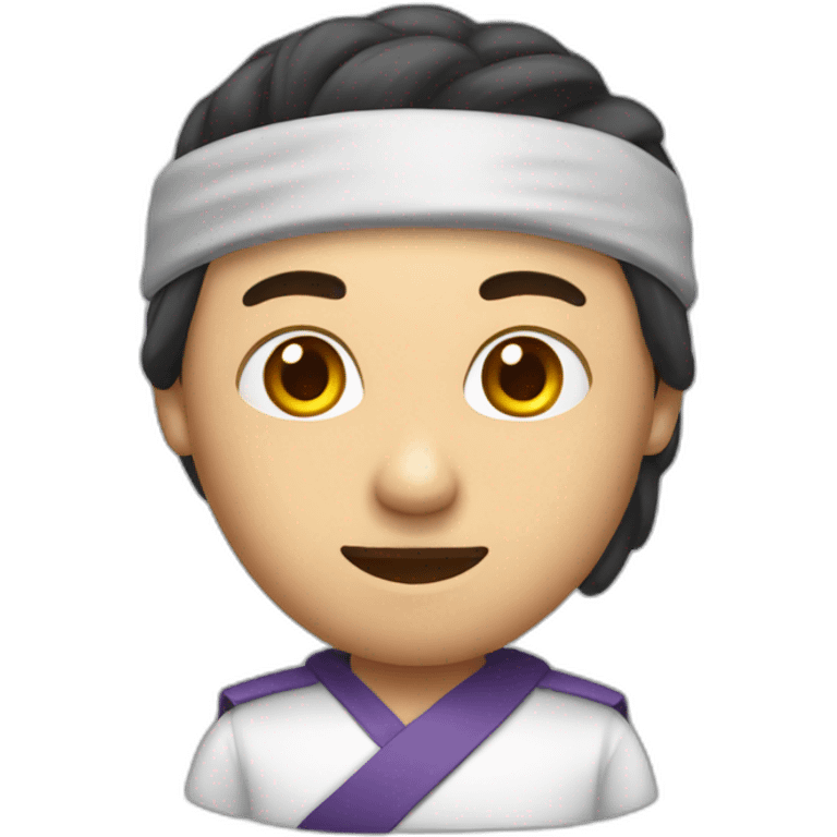 office worker with ninja headband emoji