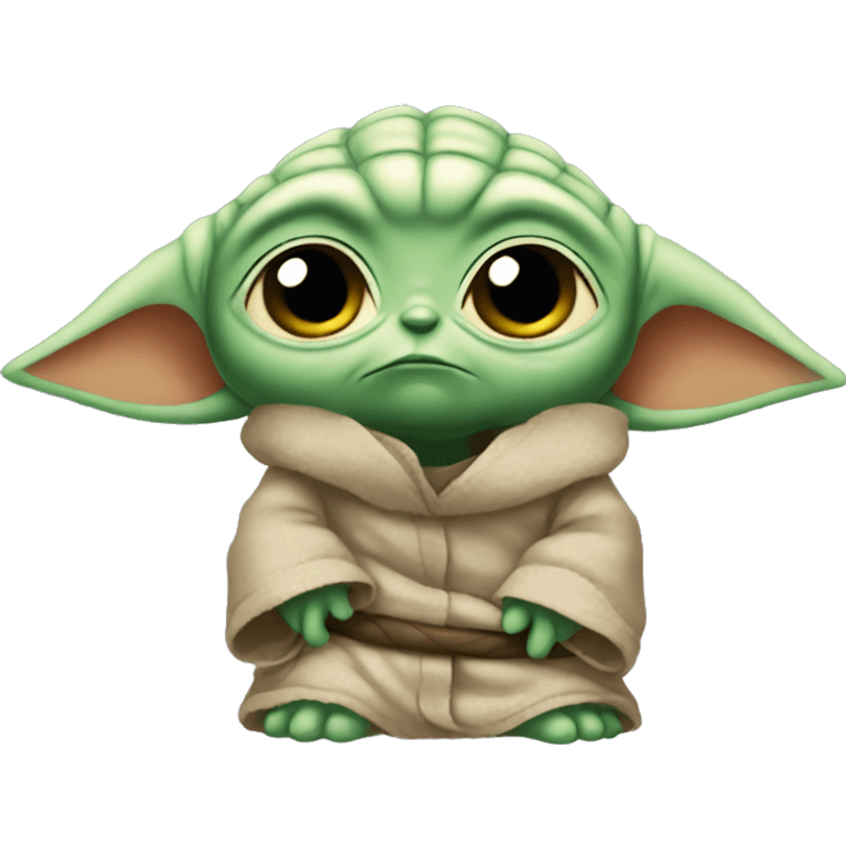 Baby Yoda annoyed emoji