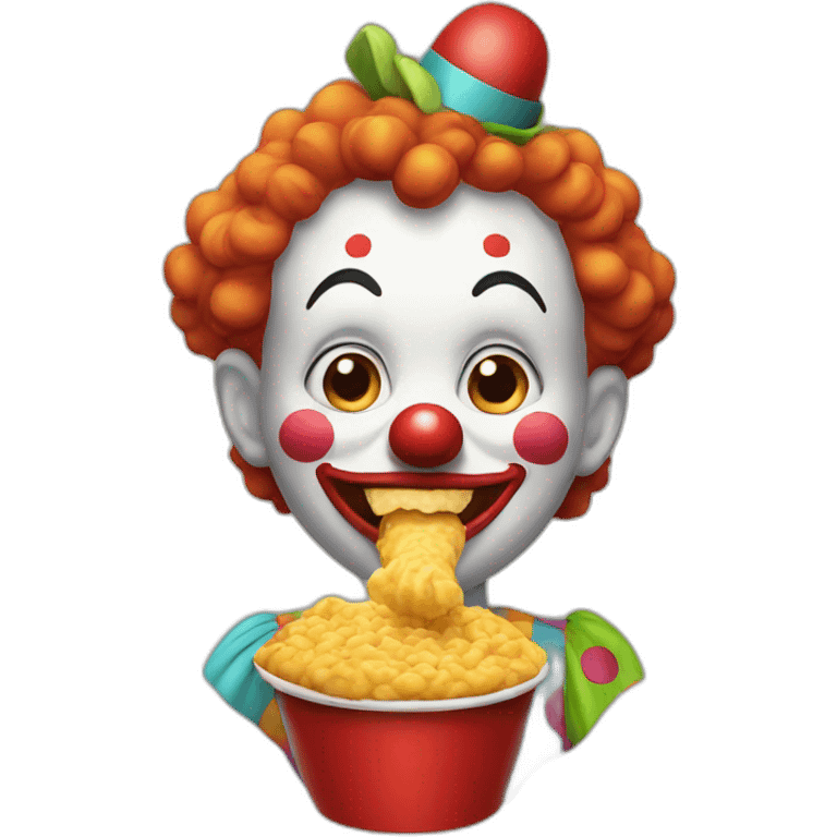 Clown eating emoji