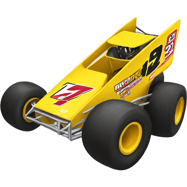 sprint car  emoji