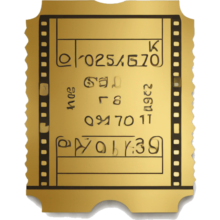 A blank gold cinema ticket  emoji