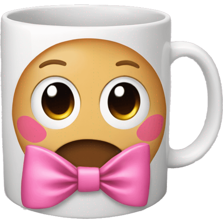 Mug with pink bow emoji