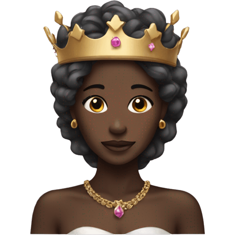 darkskin princess with a crown  emoji