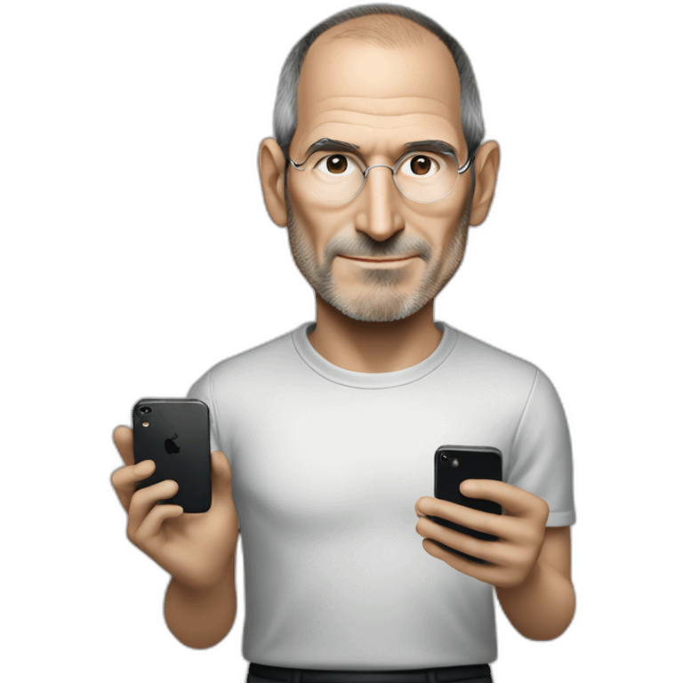 Steve Jobs and his iPhone emoji