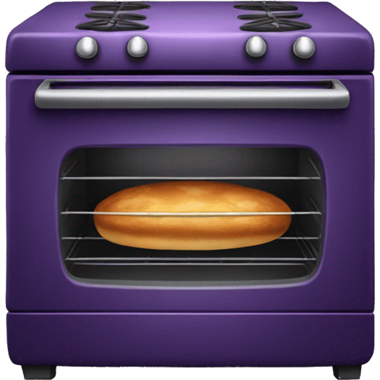 Realistic dark purple oven isolated  emoji