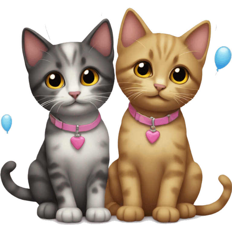 two kitten best friends birthday emoji