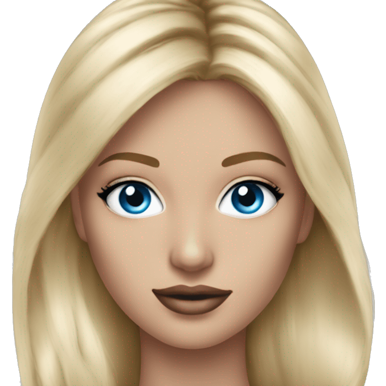 Realistic victoria secret model blonde blue eyes  emoji