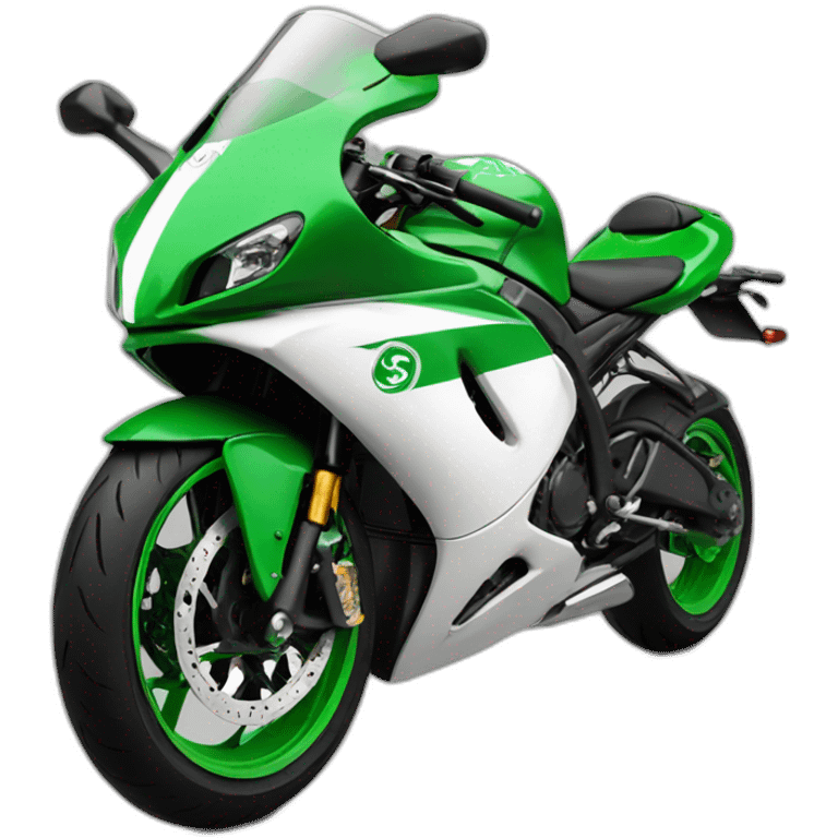 supersport motorcycle pakistan flag colorscheme emoji