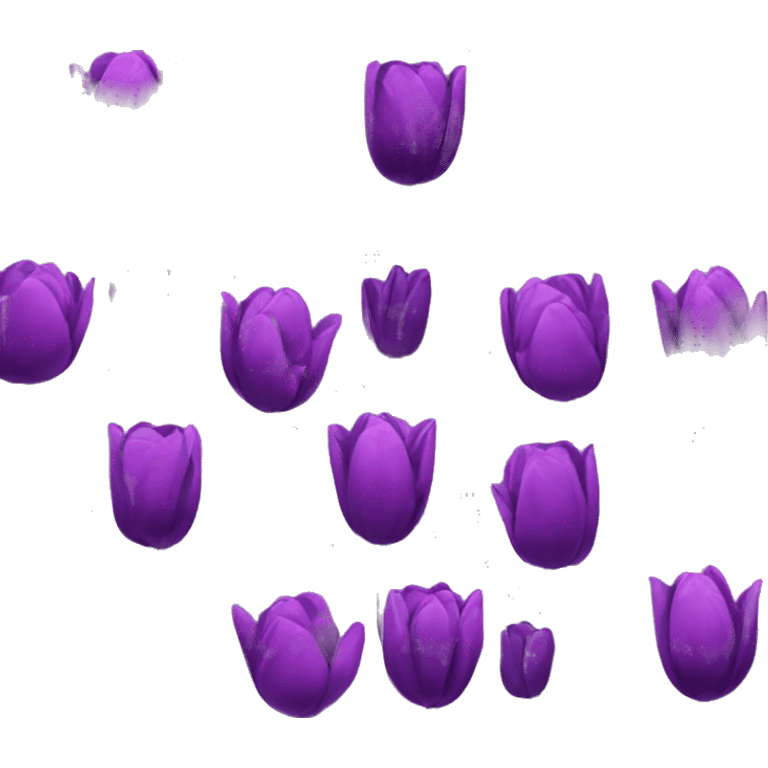 Dark purple bouquet of tulips  emoji