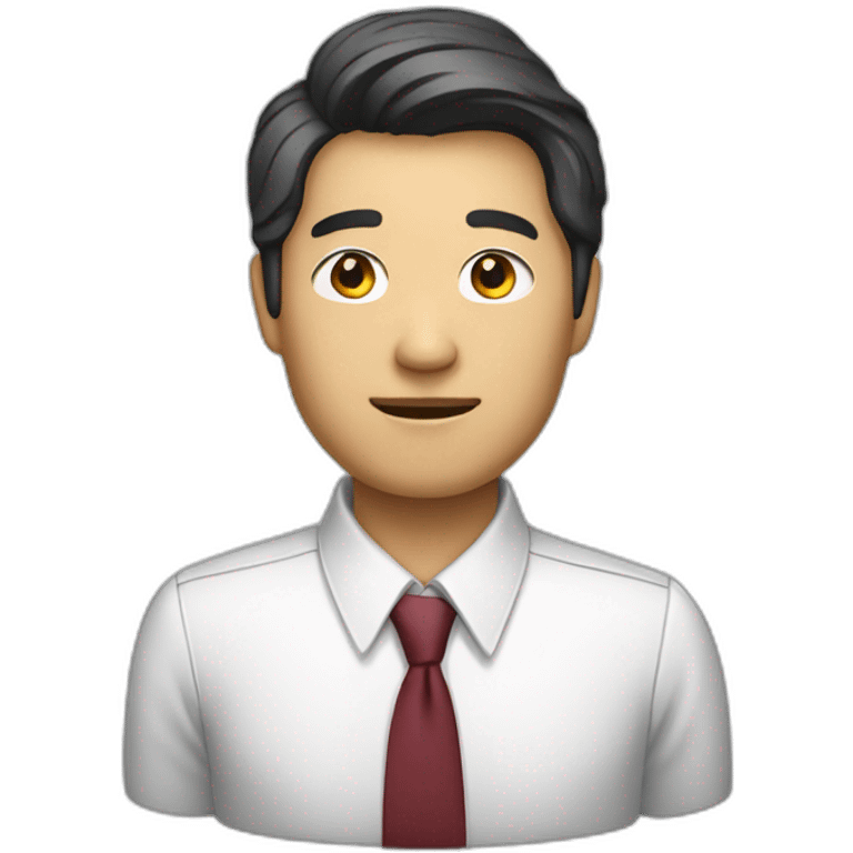 a asian man white collar worker emoji