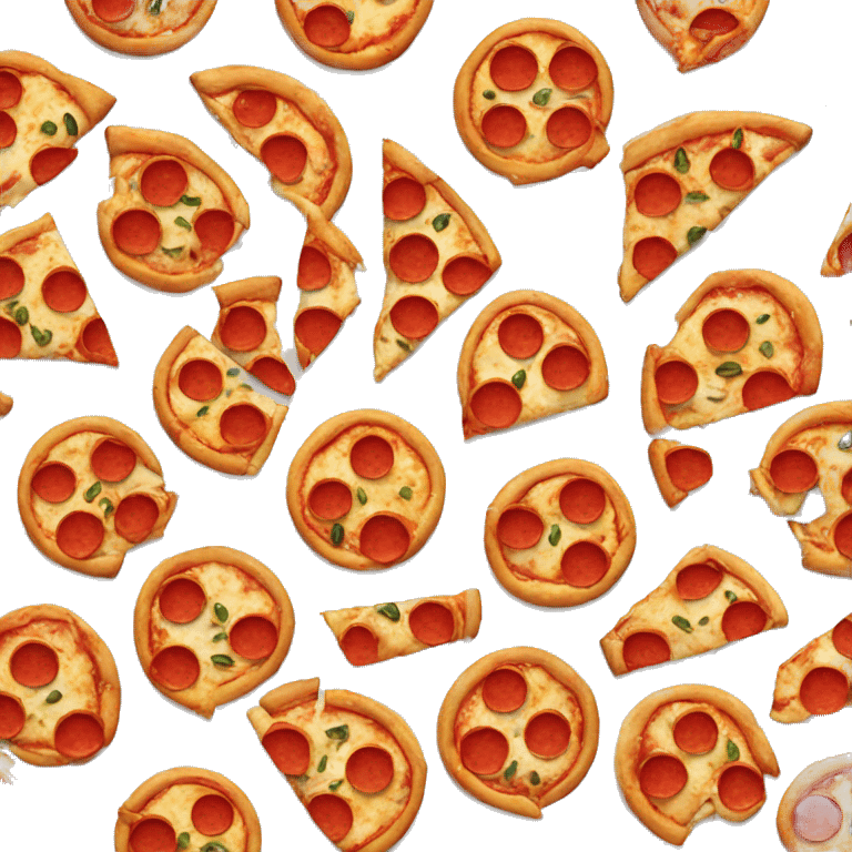 Sad face pizza  emoji