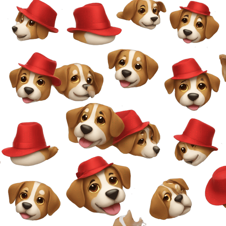 dog with red hat emoji