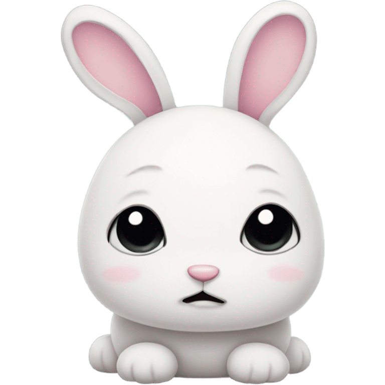 cute sad bunny emoji