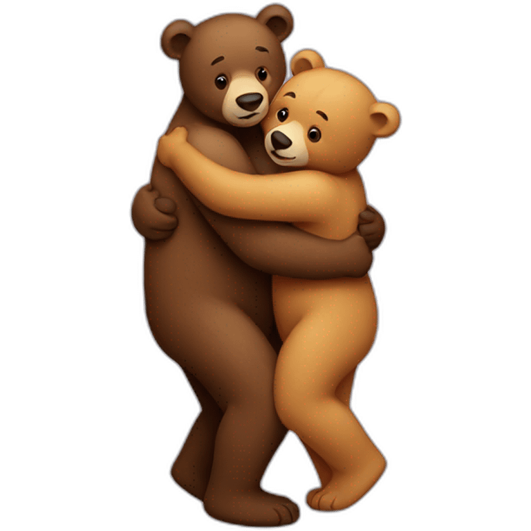 Bears hugging emoji