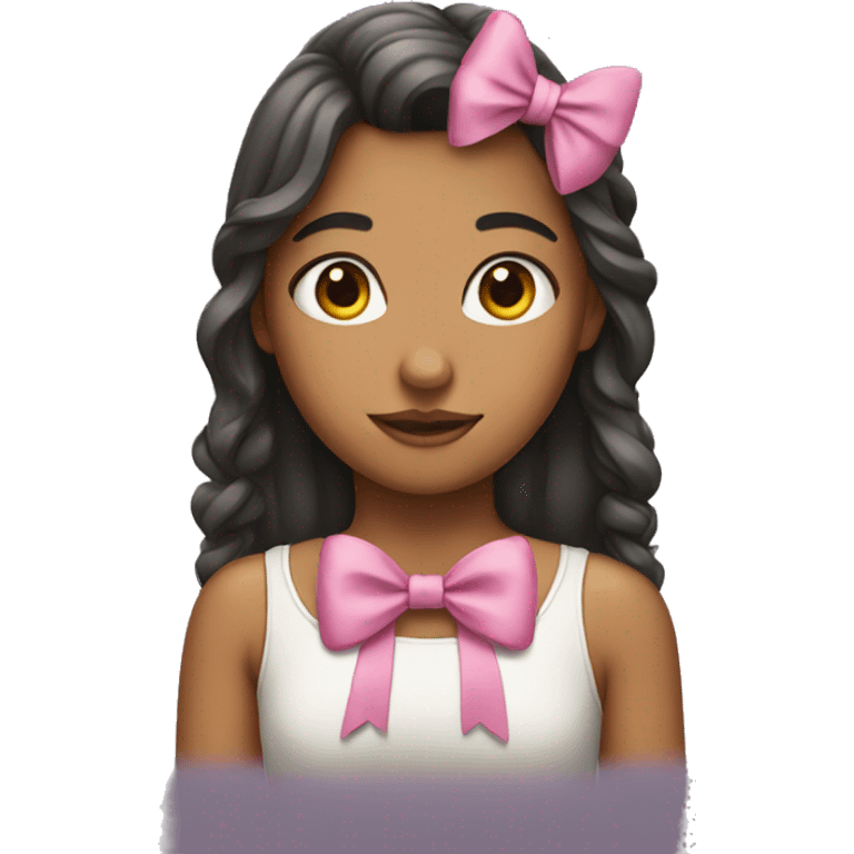 Girl with a bow emoji