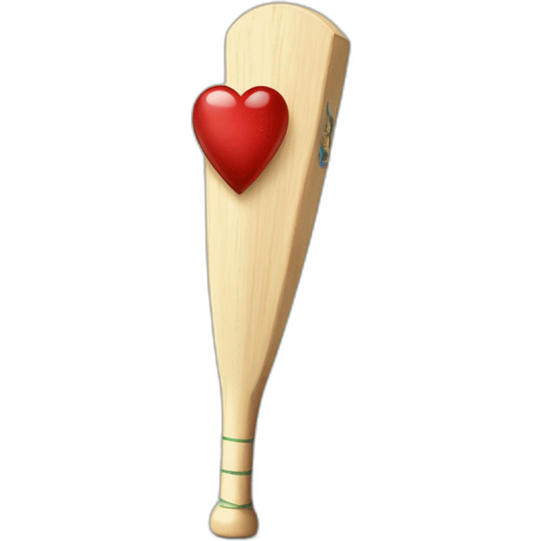 broken heart and cricket bat emoji