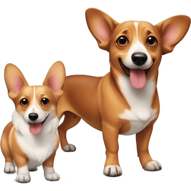 Dachshund and Corgi emoji