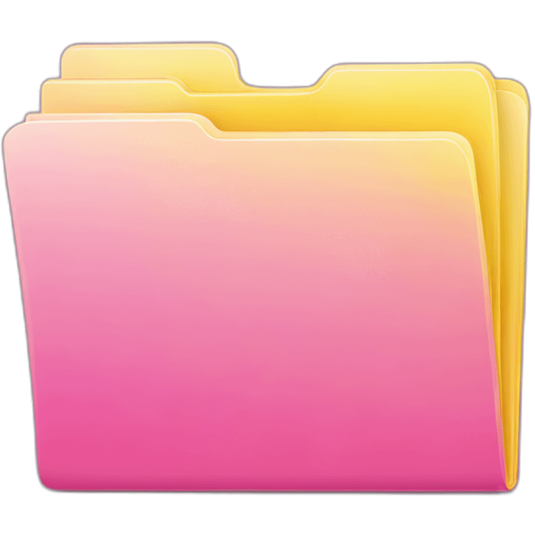 gradient pink yellow shades folder with documents emoji