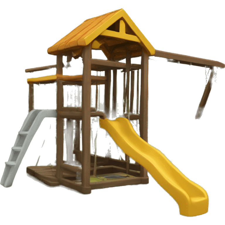  swing set wood, metal emoji