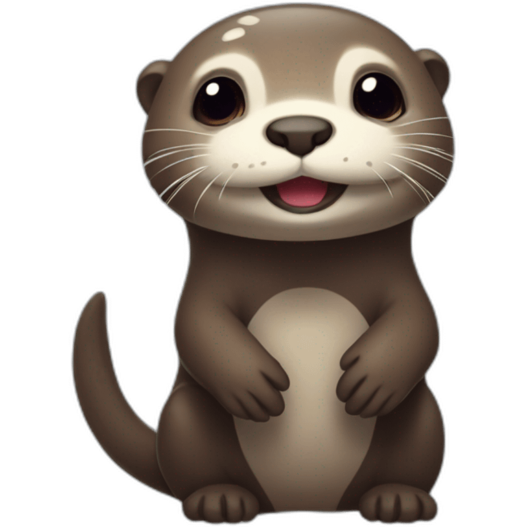 cute otter deguised as a wither emoji