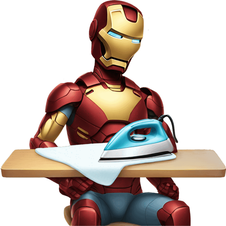 ironman ironing clothes emoji