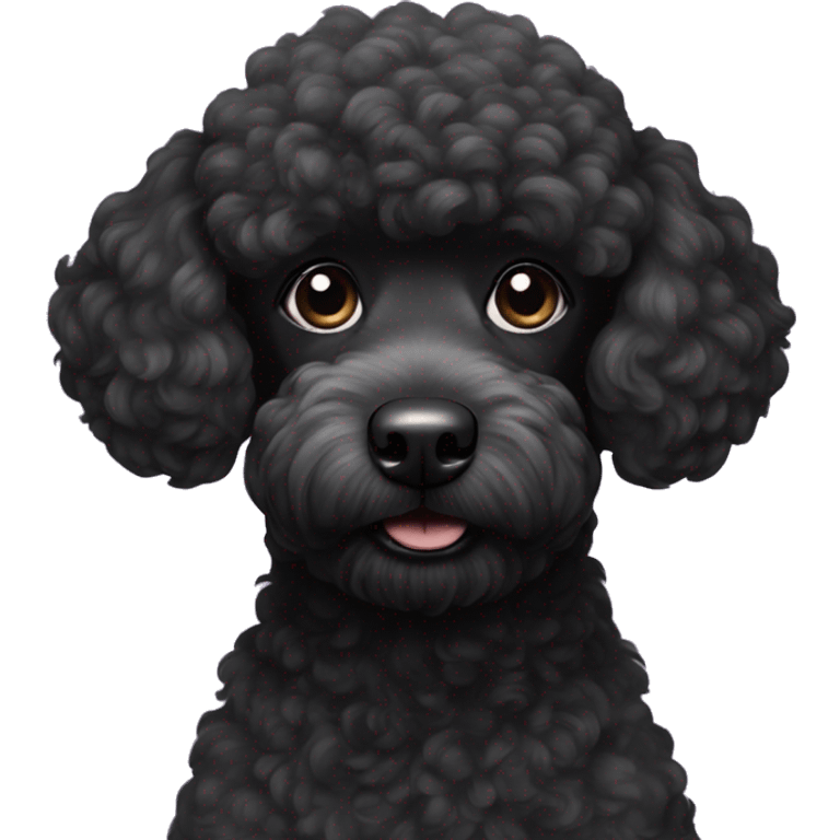 Old black poodle emoji