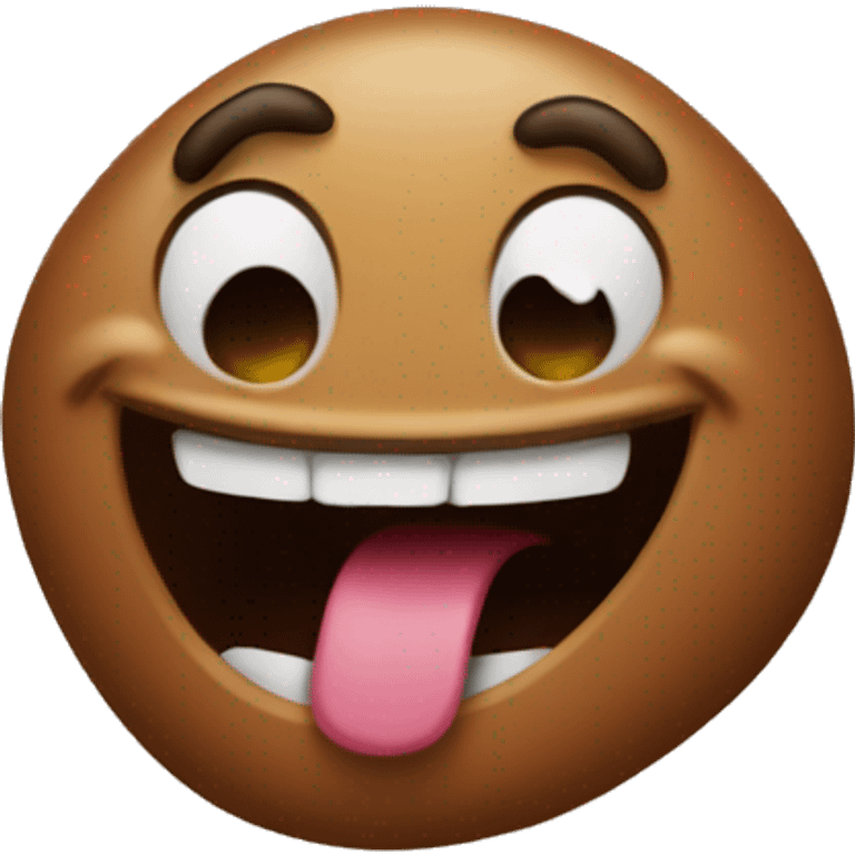 Laughing poop emoji