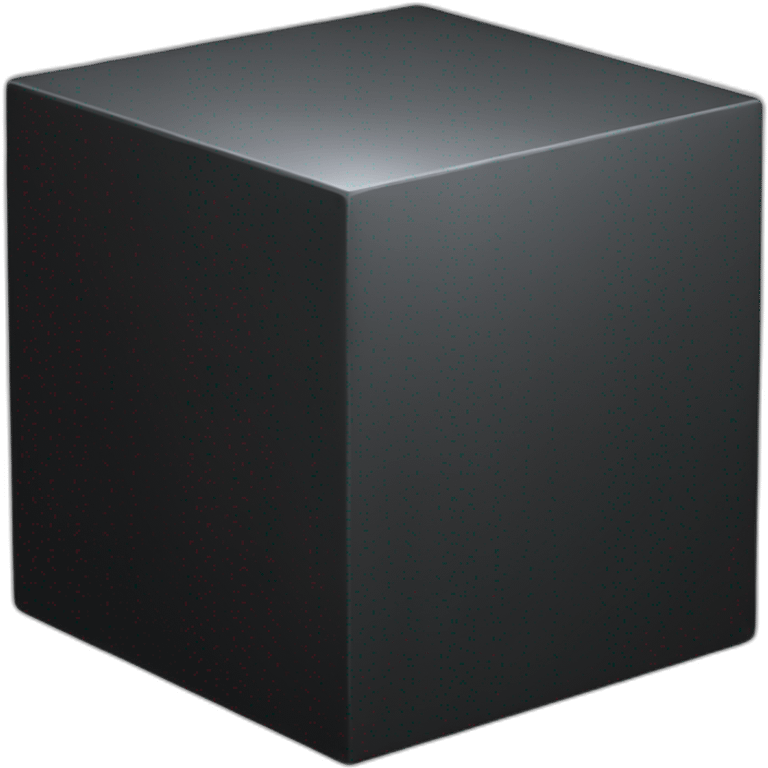 solid black cube emoji