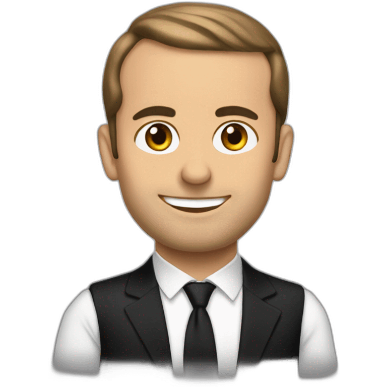 Macron in arabe mode emoji