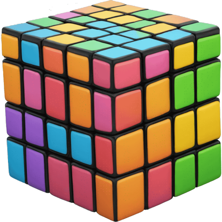 a perfect rubix cube emoji