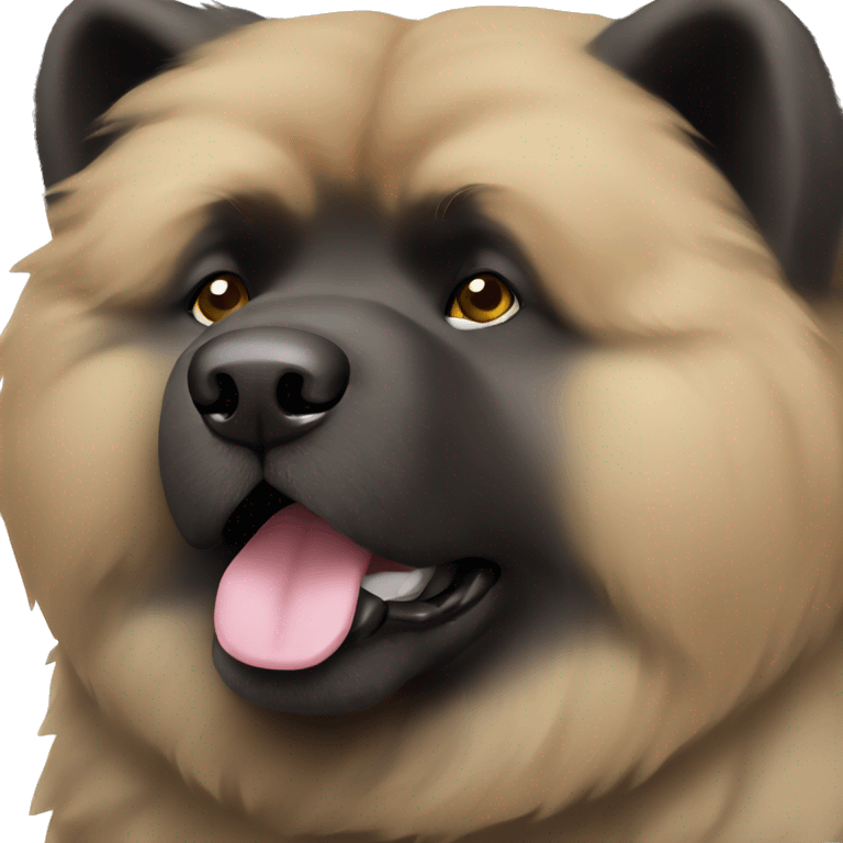 Black chow chow  emoji