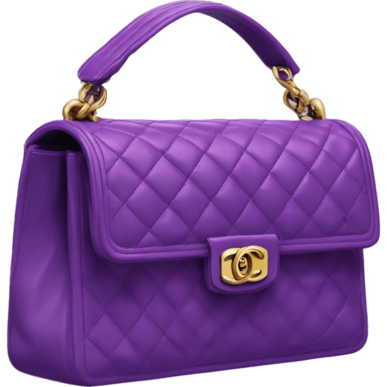 Una borsa chanel viola emoji