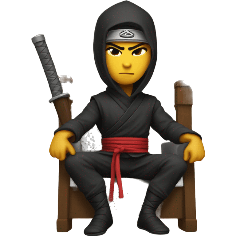 ninja sitting on throne emoji