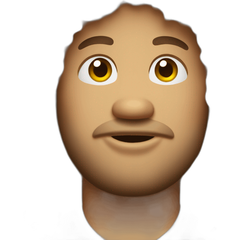 Fat man memoji curly hair emoji