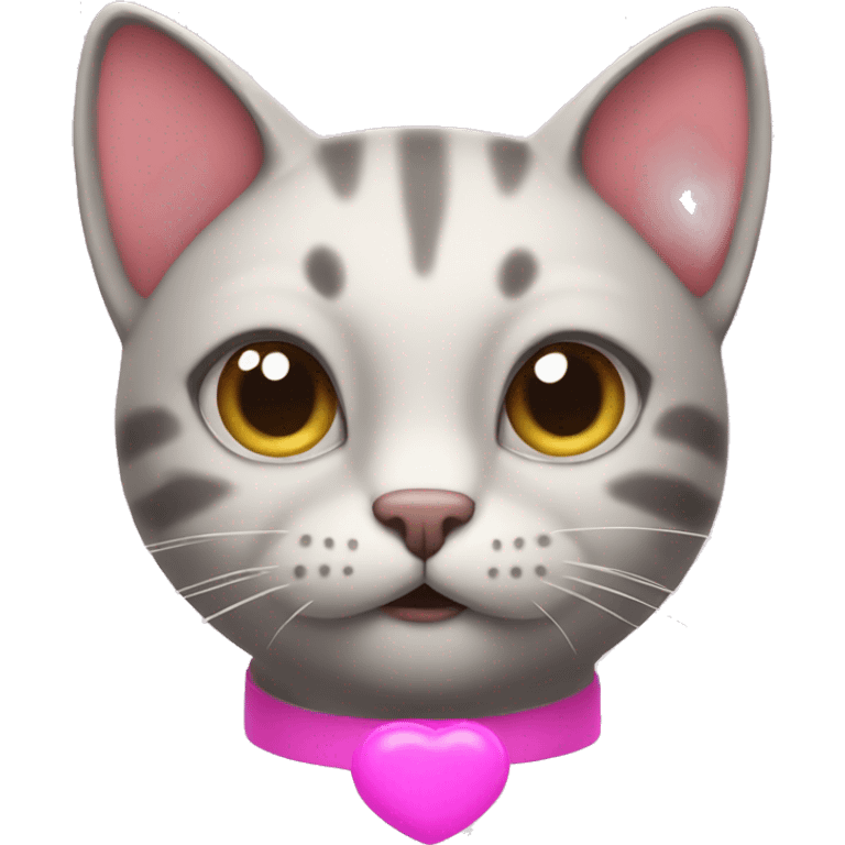 cat with pink pow  emoji