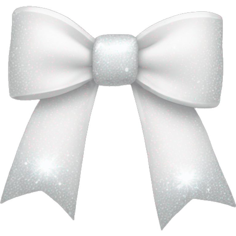 White bow with sparkles emoji