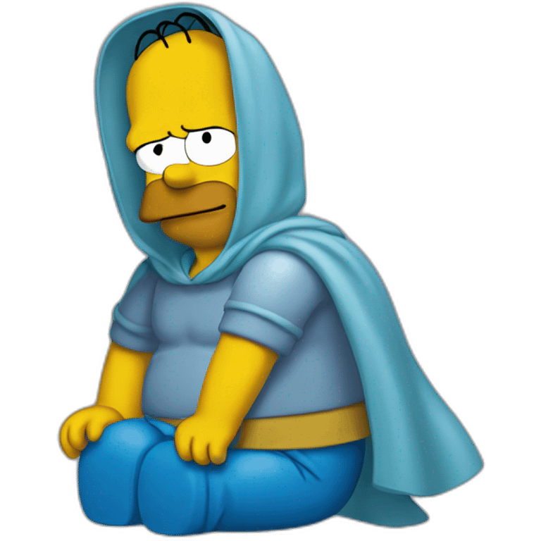 Homero Simpson with color of they body blue emoji