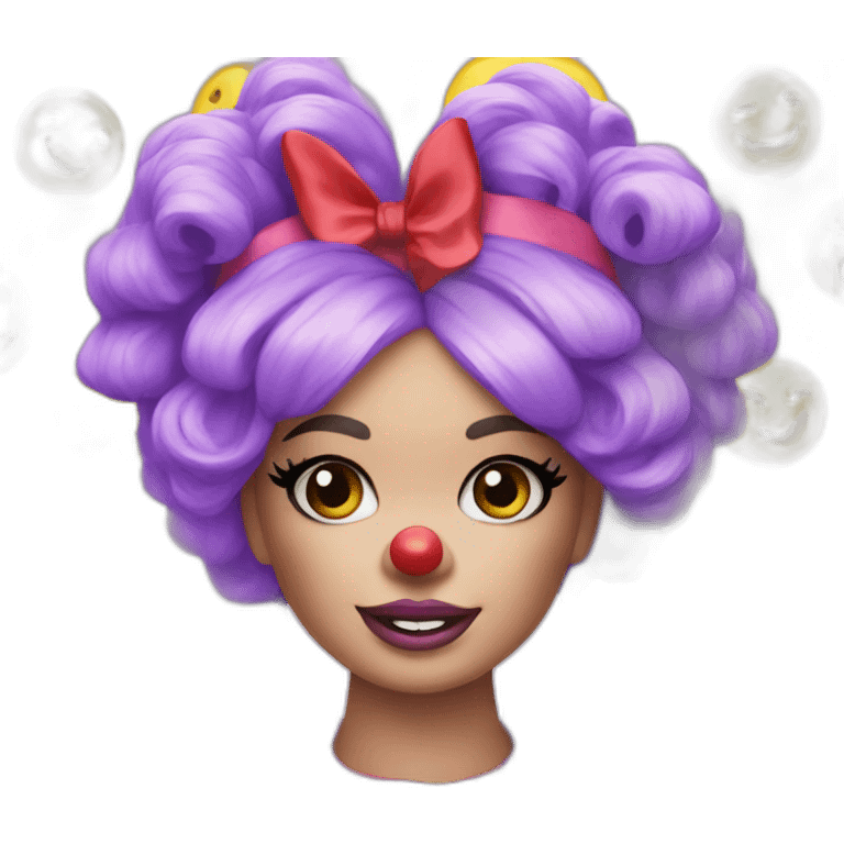 Barbie themed clown emoji