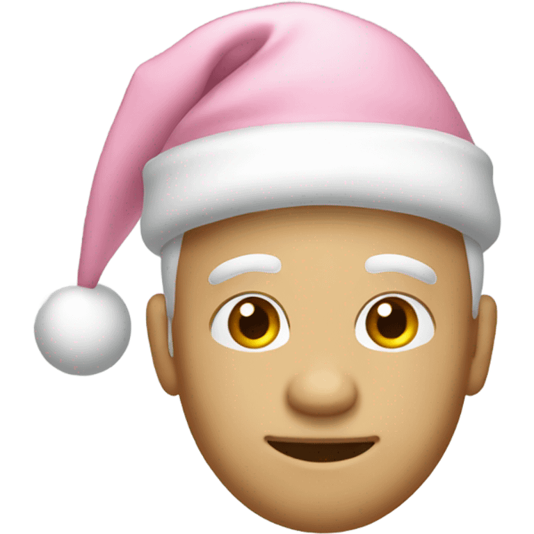 light pink santa hat emoji